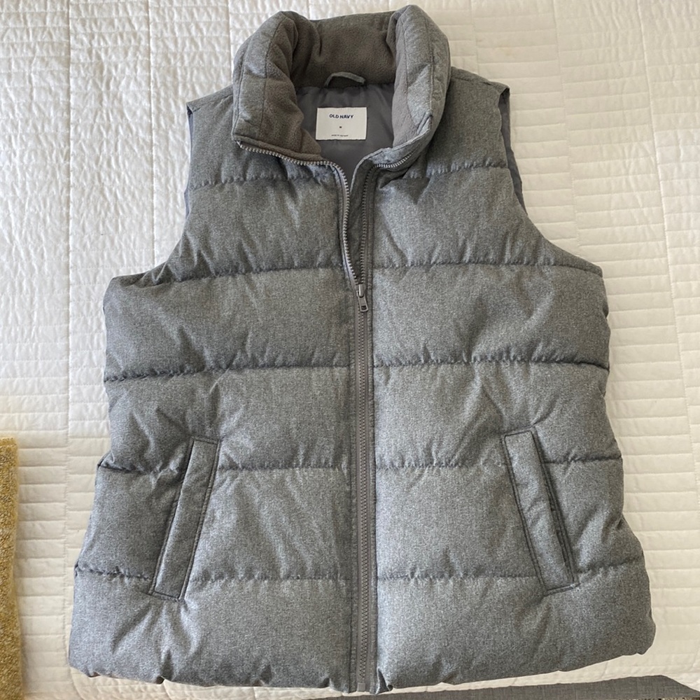 Old Navy Grey Puffer Vest